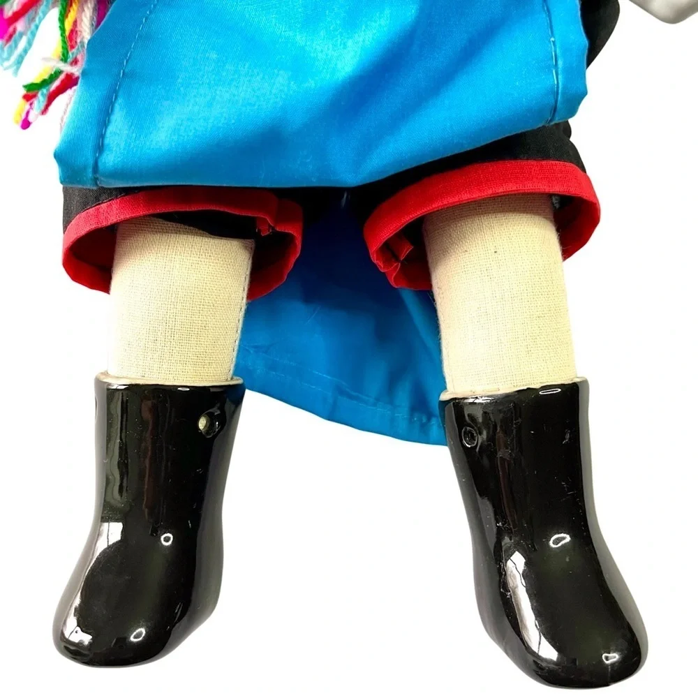 Vintage Thailand Lisu Hill Tribe Village 13” Female Porcelain Doll